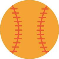 Isolated Baseball icon in orange color. vector