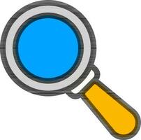 Colorful Magnifying glass Icon on White background. vector