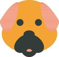 Flat style Dog face icon or symbol. vector