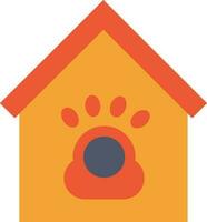 Animal house icon in flat style. vector