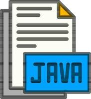 JavaScript File icon in Blue and White Color. vector
