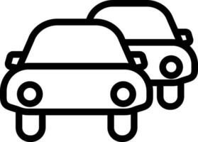 Traffic or Car parking icon in thin line art. vector