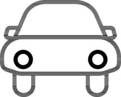 Auto or Taxi icon in line art. vector