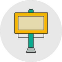 Blank Board icon in green and yellow color. vector