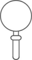 Line art Magnifying glass icon in flat style. vector