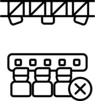 línea Arte No social distanciamiento pasajero en público transporte. vector