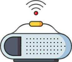 Wifi Connected Radio icon in flat style. vector