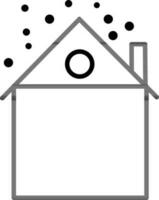 Home Safety or Protection Icon in Thin Line Art. vector
