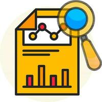 Search or Check financial infographic document paper icon. vector