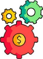 Flat style Financial setting or management icon. vector