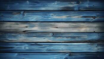 Wood blue boards texture or background high contrast and resolution image with place for text template for design, generate ai photo