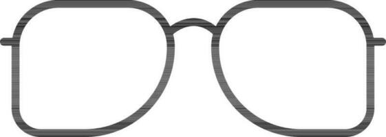 Black line art illustration of Goggles icon. vector