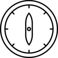 Flat style Compass icon in black outline. vector