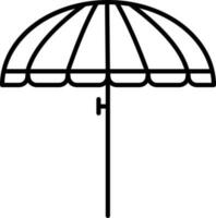 Line art illustration of Open Umbrella icon. vector