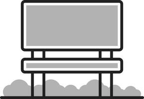 Blank traffic board icon in gray and black color. vector