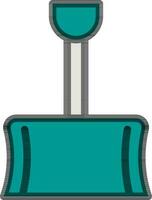 Snow shovel icon in Green and Black color. vector