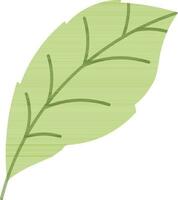 Green Leaf icon or symbol in flat style. vector