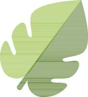 Green Leaf icon or symbol in flat style. vector