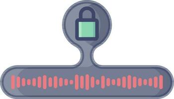 Login password lock icon in flat style. vector