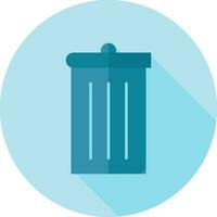 Recycle Bin icon in blue color. vector