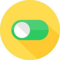 Setting Slider icon in green and yellow color. vector