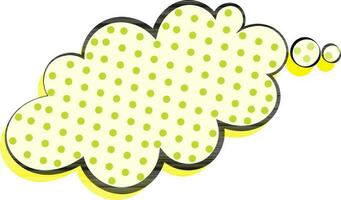 Think cloud bubble made by green dots. vector