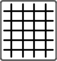 Line art Grid icon in flat style. vector
