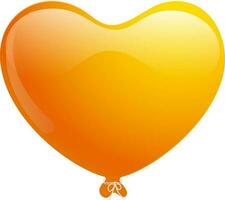 Illustration of heart balloon in golden color. vector