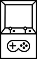 Micro Player Handheld Game Icon in Line Art. vector