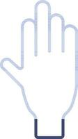 Flat style Glove icon in line art. vector