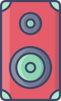 Isolated speaker icon in flat style. vector