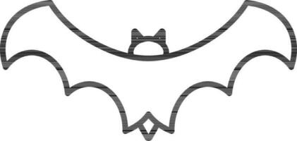 Thin Line Art Bats Icon on White Background. vector