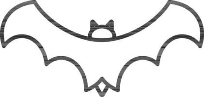 Thin Line Art Bats Icon on White Background. vector