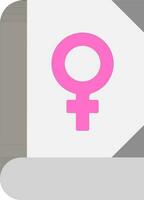 Vector illustration of Female gender book icon.