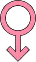 Male Gender Symbol in Pink color. vector