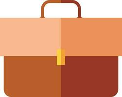 Handbag or Briefcase icon in brown color. vector