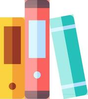 Ring binder or books icon in flat style. vector