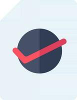 Check Document Paper icon in flat style. vector