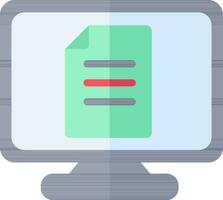 Vector illustration of File or Page in Monitor Screen.