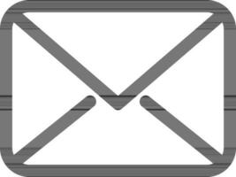 Line art illustration of Mail or Envelope icon. vector