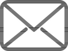 Line art illustration of Mail or Envelope icon. vector