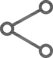Flat style Share icon in line art. vector
