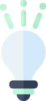 Illustration of Light Bulb icon in green and blue color. vector
