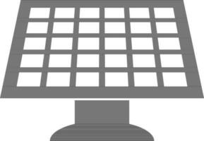 Solar panel in top and front view. vector