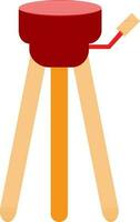 Orange and red tripod. vector