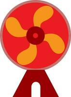 Illustration of fan in orange and red color. vector
