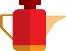 Oil canister in orange and red color. vector