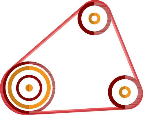 Flat style engine in red and orange color.