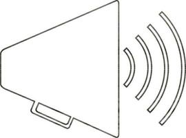 Flat style loudspeaker. vector