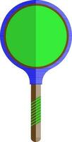 Blue and green magnifying glass. vector